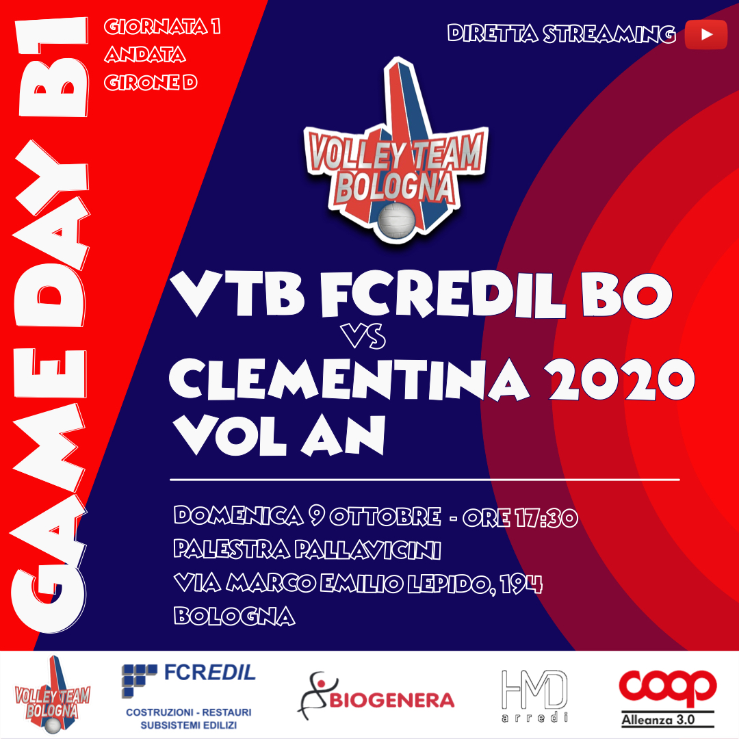 GAME DAY B1 – CLEMENTINA 2020 VOLLEY AN