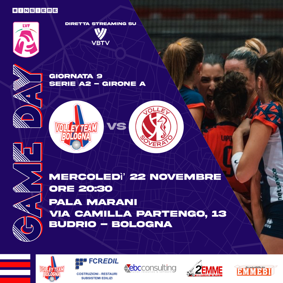 GAME DAY SERIE A2 – VOLLEY SOVERATO