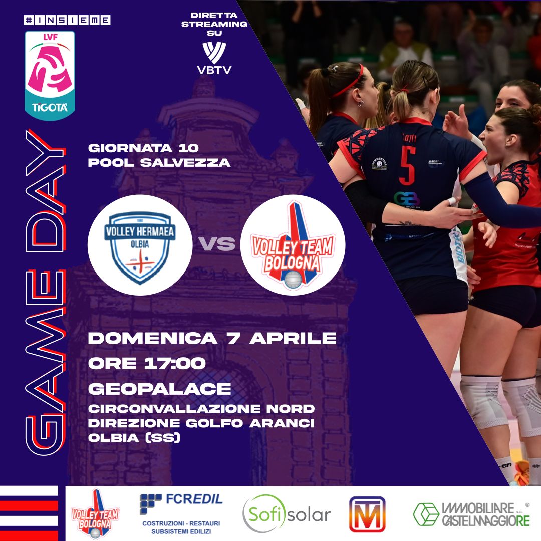 GAME DAY SERIE A2 – VOLLEY HERMAEA OLBIA