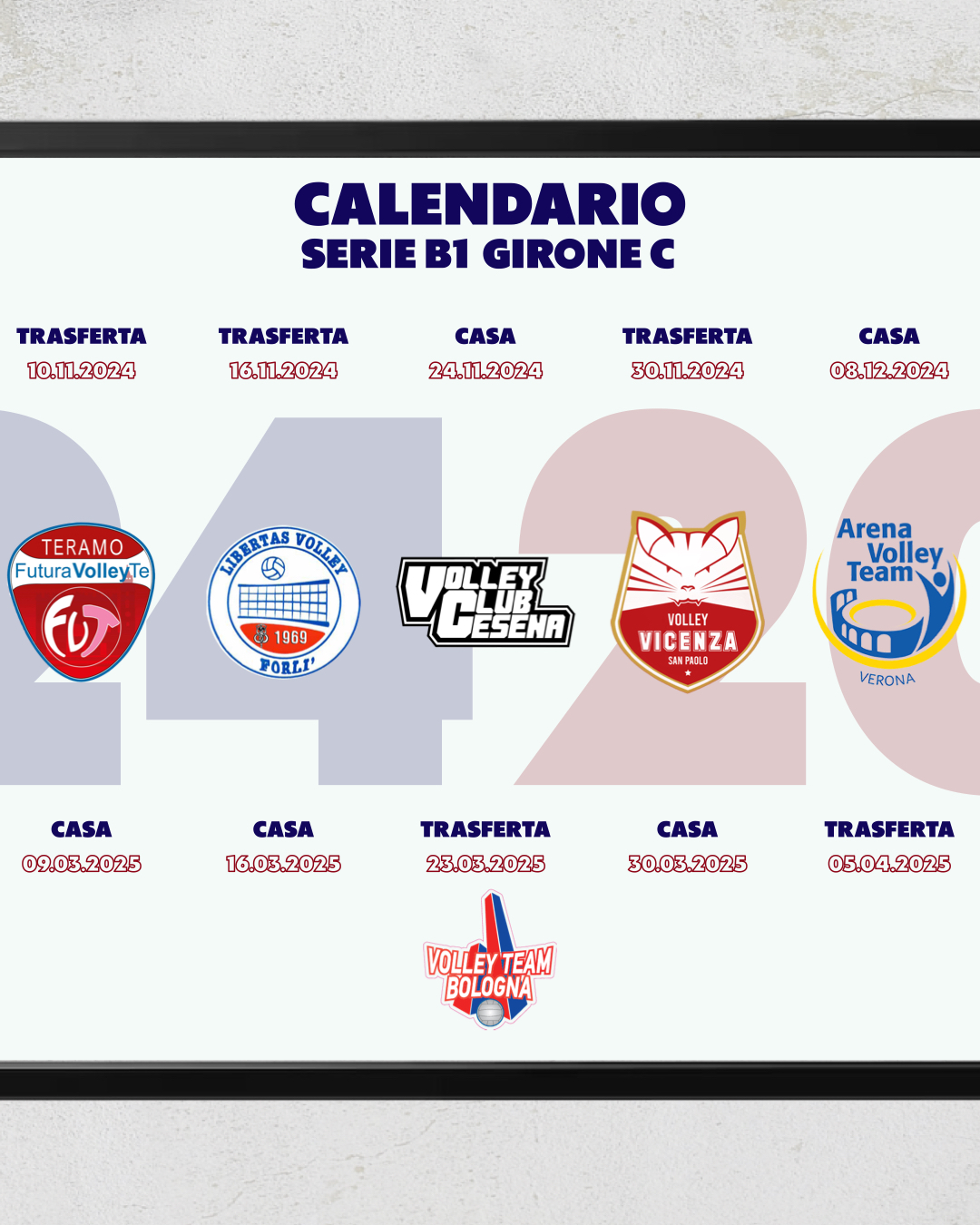 CALENDARIO SERIE B1 FEMMINILE