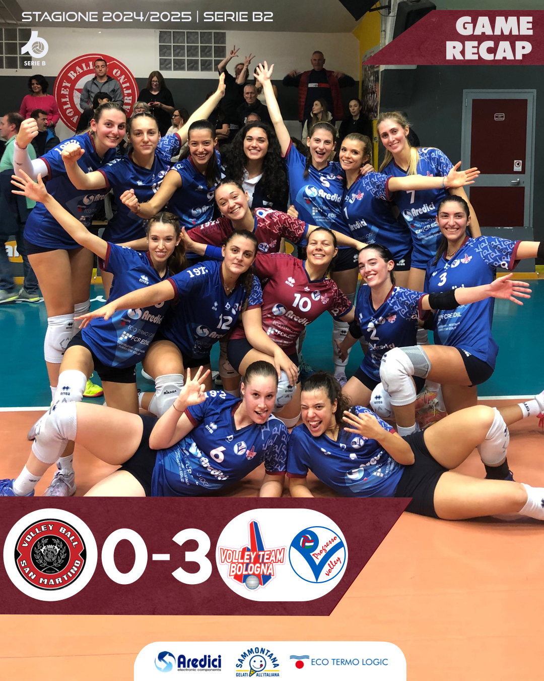 Risultato finale Serie B2 – Ama San Martino RE